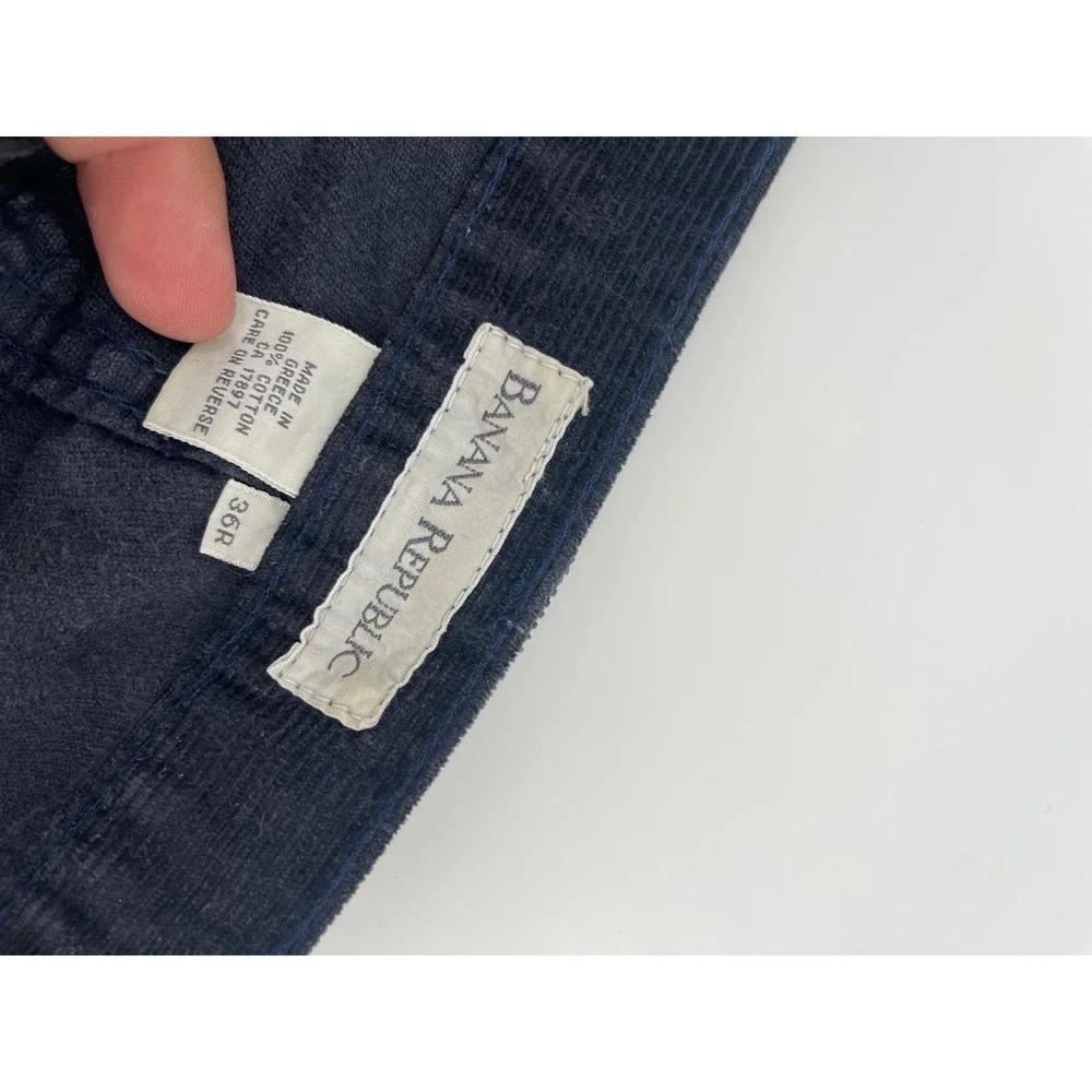 Men Banana Republic Corduroy Pants Blue‎ Gray 36x30 Cotton